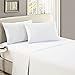 Mellanni Flat Sheet King White - Brushed Microfiber 1800 Bedding Top Sheet - Wrinkle, Fade, Stain Resistant - Ultra Soft - Hypoallergenic (King, White) primary
