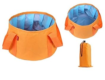 DEZIINE? Ultra Portable Folding Foot Soaking Water Basin Wash Bucket Outdoor Travel Camping