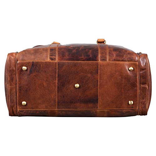 STILORD-Myles-Vintage-Reisetasche-Herren-Leder-Weekender-zum-Umhaengen-Overnight-Duffle-Bag-Grosses-Reisegepaeck-XL-echtes-Rindsleder-FarbeKara-Cognac