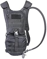 Tactical Hydration Pack Backpack 900D with 2.5L Bladder for Hiking, Biking, Running, Walking and Climbing (BLACK)