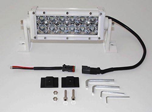 White 3d 36w Light Bar Led 7 Inch Spot Rv Camper Boat Porch Deck Aft Docking Marine