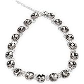 Jiulory Crystal Statement Necklace Glass Crystal Collar Choker Necklace for Women Bridal Necklace Costume Jewelry Necklaces for Women