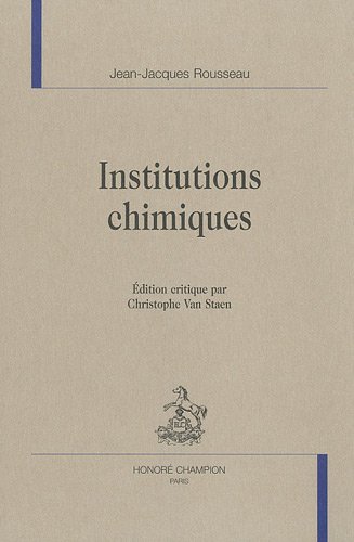 Institutions chimiques