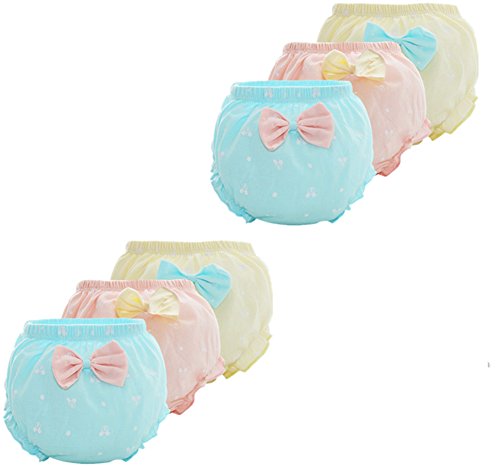 Wellwear 6 Pack Baby Girl's and Children Briefs Cotton Training Pants (3-4 years)