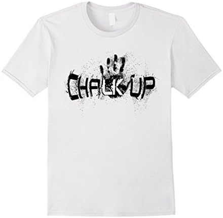 Mens MMG - Rock Climbing Tee Shirt, T-Shirt for Climbers Chalk Up Large White