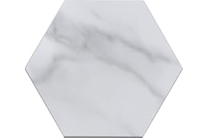 Avant Decor | 30 Tiles | Stone Composite Hexagon Stone Texture | Peel and Stick Kitchen Backsplash Tiles | Stick On Wall Tiles | Easy DIY Installation | 6” x 6.9”