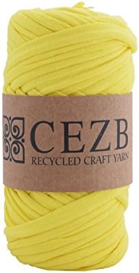 T-Shirt Yarn Bulky Fettuccini Zpagetti Style Elastic Strong Cloth T Shirt Trapillo Yarn Ball for Knitting Sewing Crocheting Bags Bowls DIY Handicraft and Home décor Projects -Small Size - Yarn#399