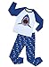 Big Boys Shark Pajamas 100% Cotton 2Pcs Sleepwear Set Children Clothes 2T-10T