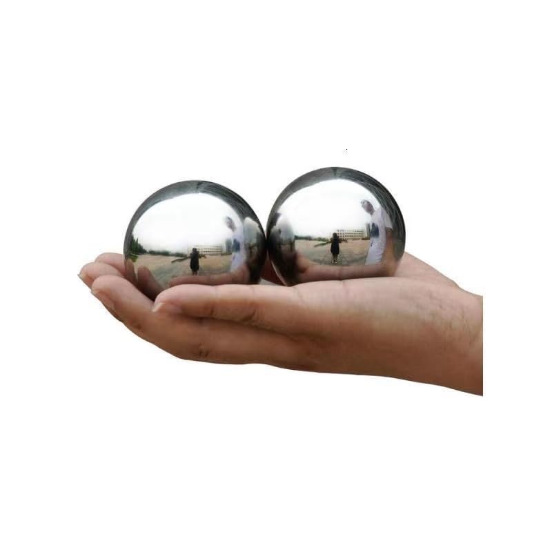 Photo 1 of ?2 Pieces? Precision Chrome Steel Bearing Balls G25 (2 inch) Baoding Balls Hand Exercise Stress Balls Exercise Healthy Handballs,Ideal for Hand Health Balls