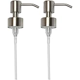 Kapitan Soap Dispenser Pump Head Replacement Spare for Standard 28/400 (26 mm - 28mm / 1.02 in-1.10 in) Neck Size, Stainless Steel Brushed Finish