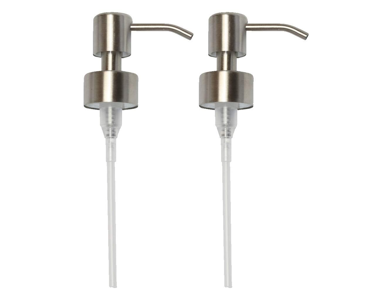 Photo 1 of Kapitan Soap Dispenser Pump Head Replacement Spare for Standard 28/400 (26 mm - 28mm / 1.02 in-1.10 in) Neck Size, Stainless Steel Brushed Finish