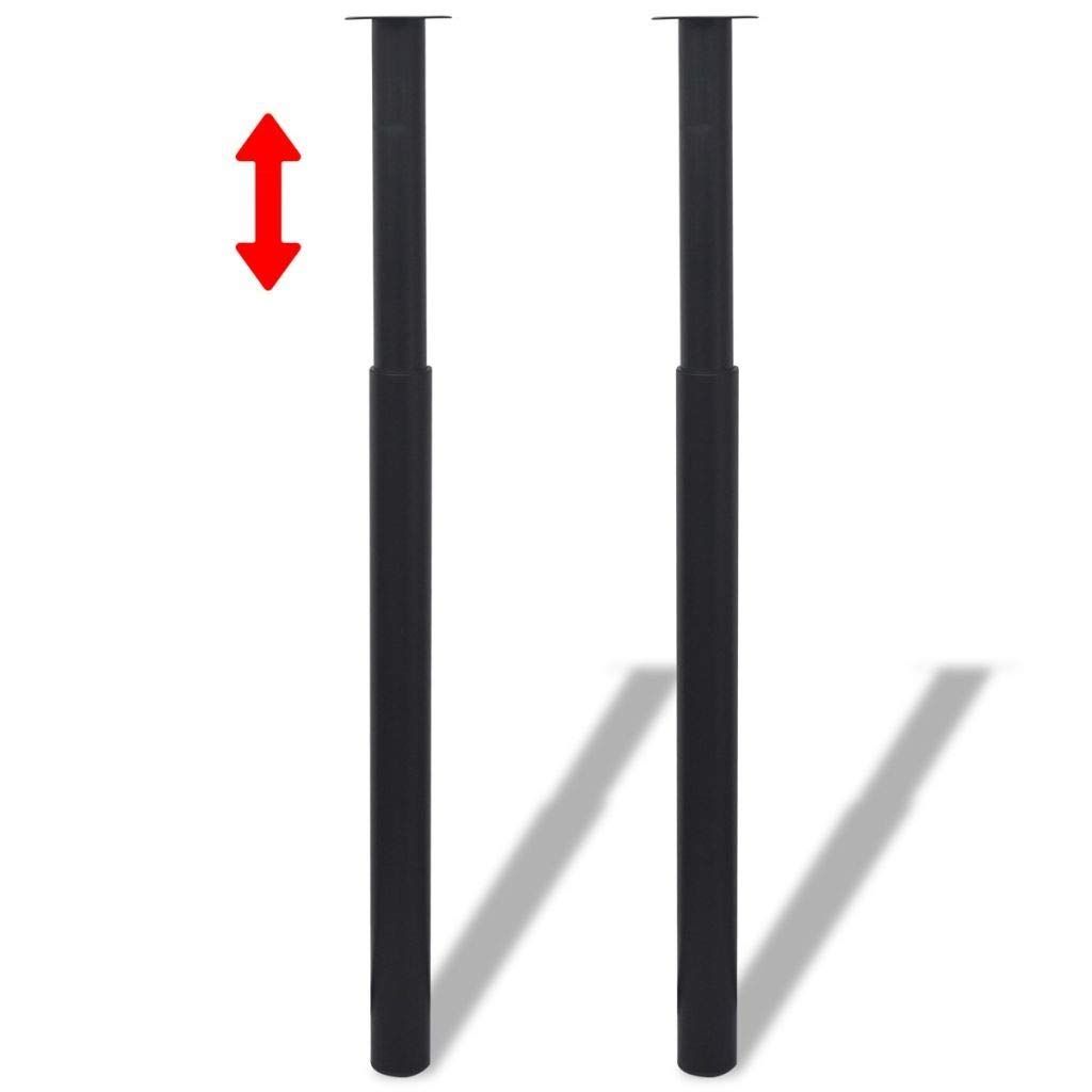 Set Di 4 Gambe Per Tavolo Regolabili Qrity, Altezza 50-750mm, Diametro 60mm, In Acciaio Inox - Per Mobili Fai Da Te