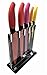 Kitchenson RAZOR SHARP 6-Piece Colored Kitchen Knife Set with Acrylic Knife Block, Non-Stick Colorful Knife Set, Stainless Steel Blade Anti-Slip Handle, Chef, Bread, Slicer, Utility, & Paring Knife