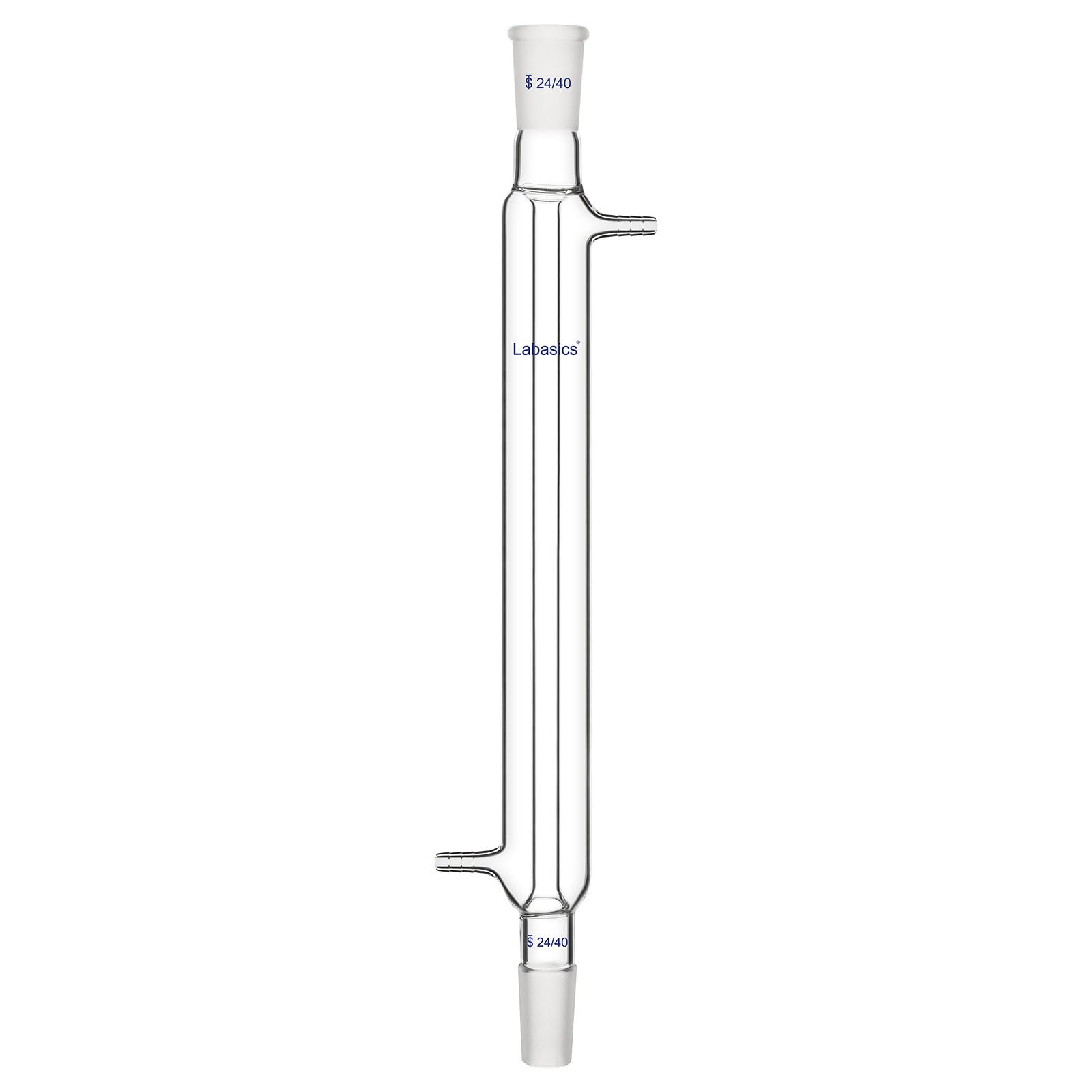 Labasics Borosilicate Glass Liebig Condenser with 24/40 Joint 300mm Jacket Length Lab Glass Condenser