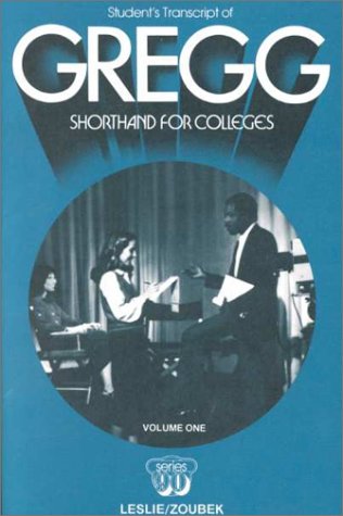 Students Transcript Gregg Shorthand For Book By Louis A Leslie - 