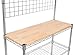 Internet's Best 3-Tier Baker's Rack - Chrome - Kitchen Storage Shelving - Adjustable Wire Stand with Removable Cutting Board and 6 Hanging Hooks