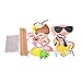BESTOYARD Hawaiian Photo Booth Props Summer Birthday Party Photo Posing Props Luau Wedding Favors 21pcs