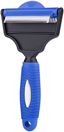 Dual Sides Rubber Dog Grooming Brush for Shedding Short Hair, Cat Matt Comb Rake for Long Haired Dogs