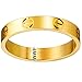 4mm Love Ring - Lifetime Just Love You with Screw Design Rings(Size: 5-10) (Gold, 8)