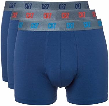 Men’s Boxer Underwear Cr7 Logo Boxer Cristiano Ronaldo Trunk 3-Pack Cotton Black (s)