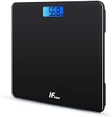 HomeFashion HFitness 28x28 cm Digital Bathroom Scale 180 KG Backlit view 4