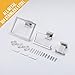 KES LA242-31 Bathroom Accessories Tissue Holder/Double Hook/Towel Ring SUS304 Stainless Steel Wall Mount, Brushed Finish