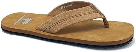 HBCali Napa Men's Non-slip Beach Slippers (8 D(M) US, Tan)