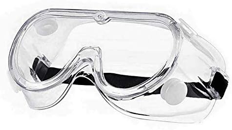 Shaarq Safety Goggles Protective Eye wear Clear Anti-Fog Eye Protection Spectacles Glasses for Lab Home Classroom Workplace Soft Frame Goggle