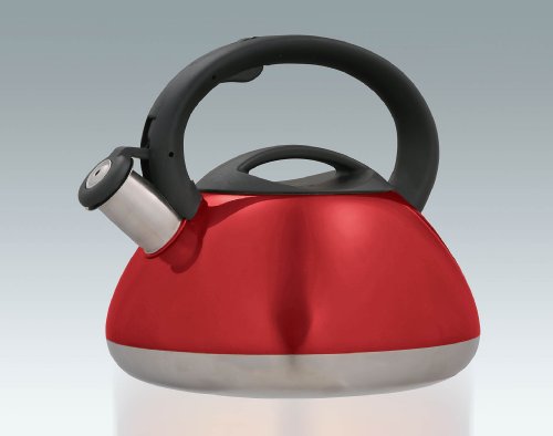 Creative Home Sphere 3 Qt Stainless Steel Whistling Tea Kettle - Cranberry