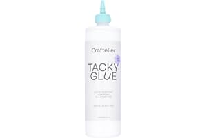 Craftelier - Extra Strong Tacky Glue Multi-Purpose Liquid Glue Specially Designed for Scrapbooking and Crafts, Dries Transpar