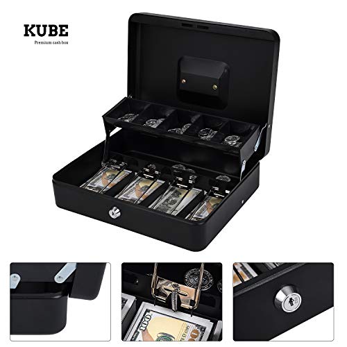 Cash Box with Free WaterResistant Money Bag Lock Box Money Safe