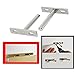 SpzcdZa 4pcs Floating Shelf Brackets 3 Inch Length Blind Shelf Supports Metal Hidden Concealed Invisible Shelf Support for Wall Shelving Bracket