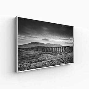 Canvas Wall Art for Living Room, Bedroom Monochrome Landscape Framed Canvas Prints for Home Decoration Ready to Hang - 16x24 inches
