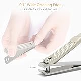 SUPRENT Finger Nail and Toe Nail Clipper Set, Precision Nail Clippers, Stainless Steel Nail Cutters, Best Nail Care for Women and Men, Home and Travel