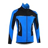 OUTON Men's Cycling Jacket Windproof Breathable Lightweight Reflective Warm Thermal Stand-up Collar Waterproof MTB Mountain Bike Jacket