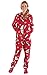 PajamaGram Women's Hoodie-Footie Winter Whimsy Fleece Onesie Pajamas