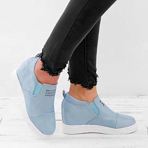 fashion letter slip on wedge sneakers