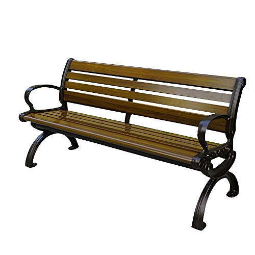 household products Gartenbank aus Aluminiumlegierung im Freien, Ruhesitz mit Rückenlehne und Armlehne…