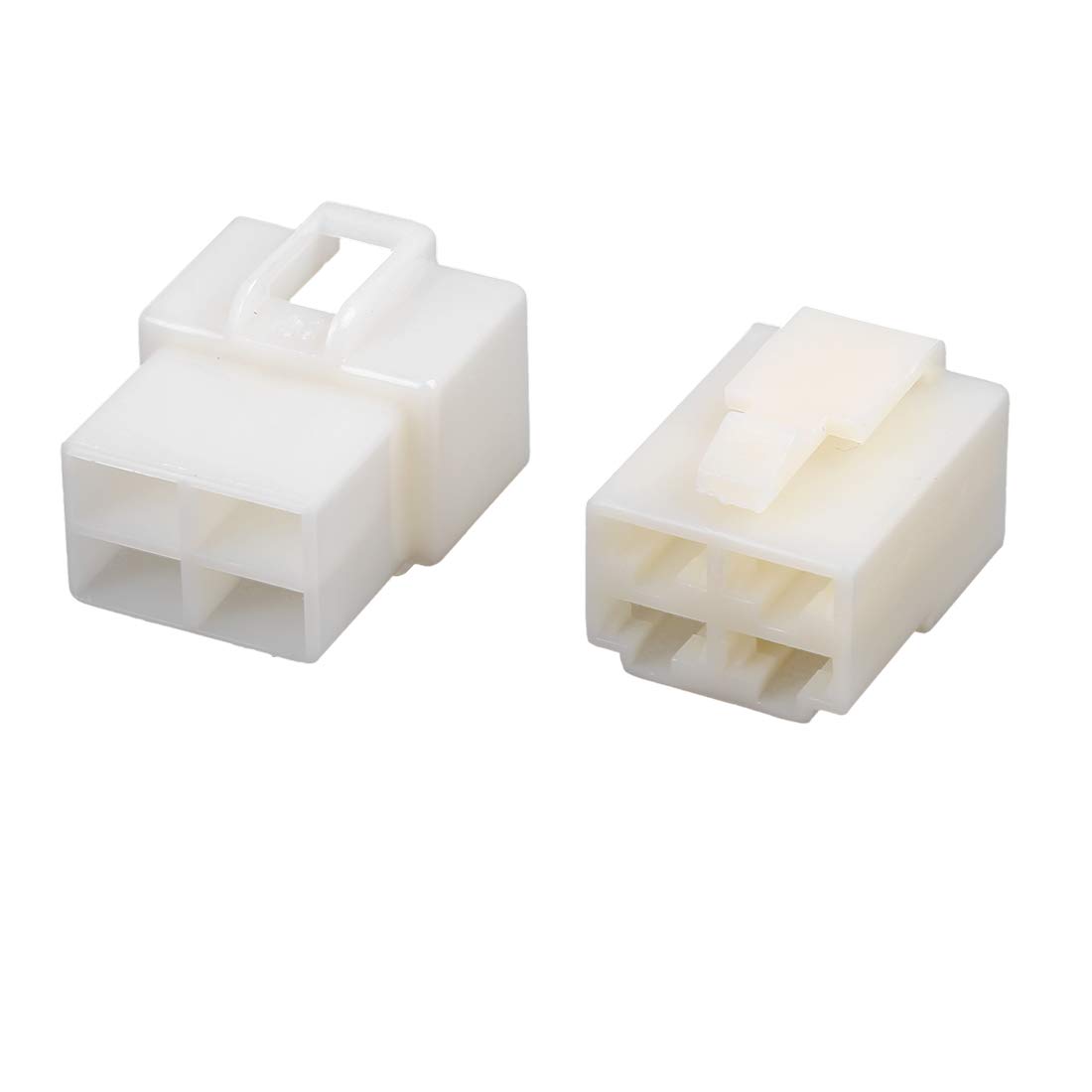 X AUTOHAUX 10 Sets 6.3mm 4 Pin Car Automotive Electrical Wire Connector Housing