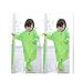 Cute Raincoat Jacket Hooded Poncho Rain Suit for Kids Girls Boys, Green (M)