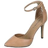 Breckelle's Women's Isabel-21 Pointed Toe Ankle Strap Pumps