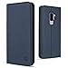 SHIELDON Galaxy S9 Plus Case, Genuine Leather Flip Galaxy S9+ Wallet Kickstand Magnetic Protective Cover with Card Slot Holder Soft TPU Case Compatible with Galaxy S9+ S9Plus - Dark Blue