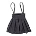 MonkeyJack 1/3 BJD Shoulder Strap Pleated Dress Mini Skirt for SD DD DOA LUTS Dolls Dress Up ACCS Smoky Grey