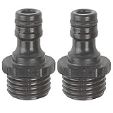 Gilmour 29QM Male Hose End Quick Connectors, Black