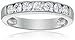 Amazon Collection Sterling Silver Platinum-Plated Infinite Elements Zirconia Round Channel Band Ring