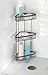 mDesign Free Standing Bathroom or Shower Corner Storage Shelves for Towels, Soap, Shampoo, Lotion, Accessories - 3 Tier, Bronze