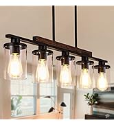 NSRCE Kitchen Island Light,5-Light Dining Room Light Fixture, Pendant Lighting for Kitchen Island...