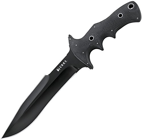 CRKT FE 7 Tactical Knife Fixed Blade Knife with Sheath, Plain Edge 2208