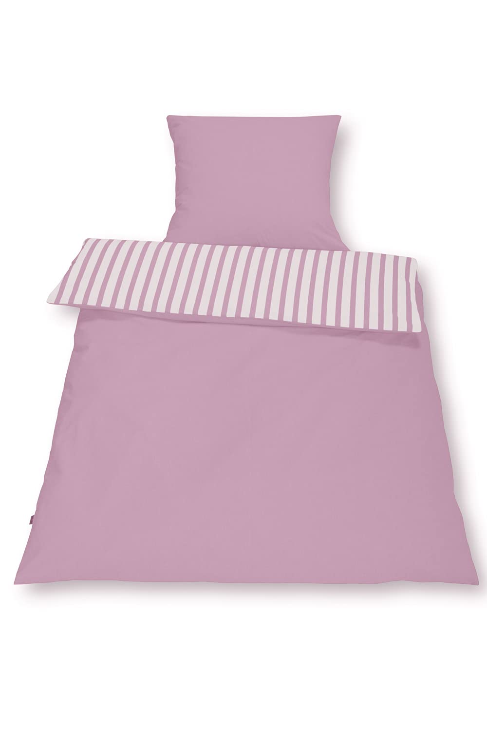 SETEX Reversible Bed Linen, Cotton, Mauve, 200 x 135 cm