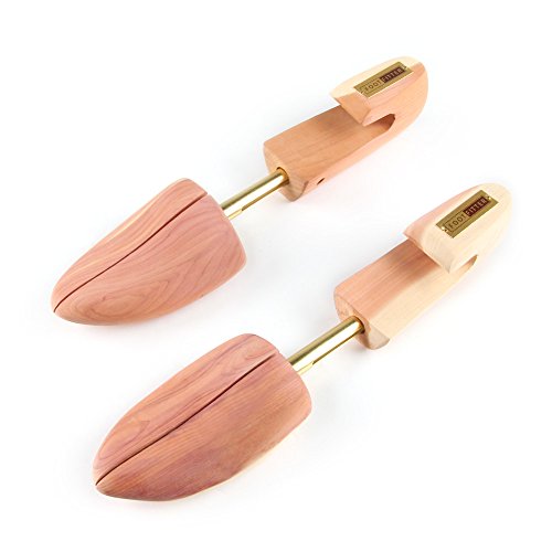 FootFitter Premium Aromatic American Cedar Shoe Trees for Men, Split Toe Block for Adjustable Width, Wide Hook Heel for Easy Removal, Boot & Shoe Trees - Thumbnail 7